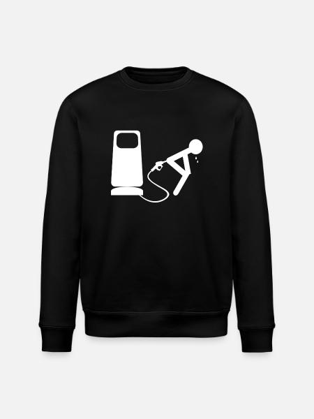 white petrol - Stanley/Stella ROLLER Unisex Organic Sweatshirt - black