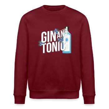 Gin and Tonic - Stanley/Stella Unisex Bio-Sweatshirt ROLLER - Burgunderrot - Vorne - Nik (191cm)