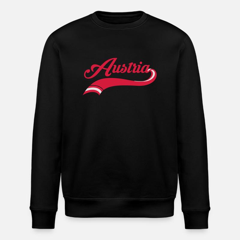 Austria Flag - Stanley/Stella Unisex Bio-Sweatshirt ROLLER - Schwarz