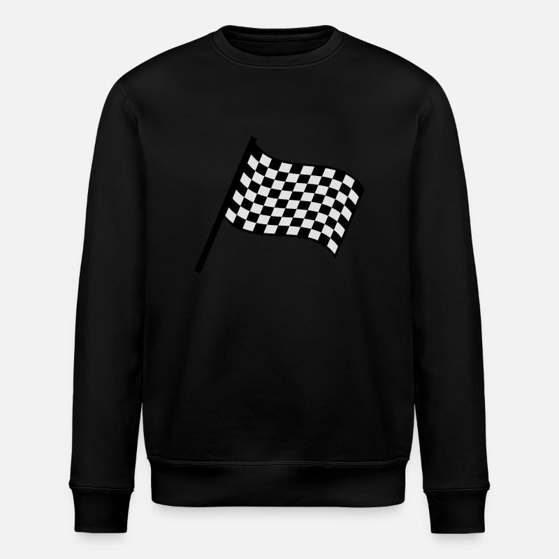 racing_flag - Stanley/Stella Unisex Bio-Sweatshirt ROLLER - Schwarz