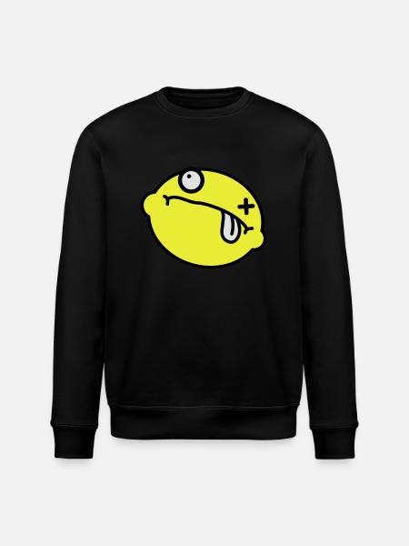 Dead Lemon Smiley - Stanley/Stella ROLLER Unisex Organic Sweatshirt - black
