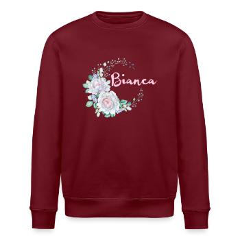 Für Bianca - Stanley/Stella Unisex Bio-Sweatshirt ROLLER - Burgunderrot - Vorne - Nik (191cm)