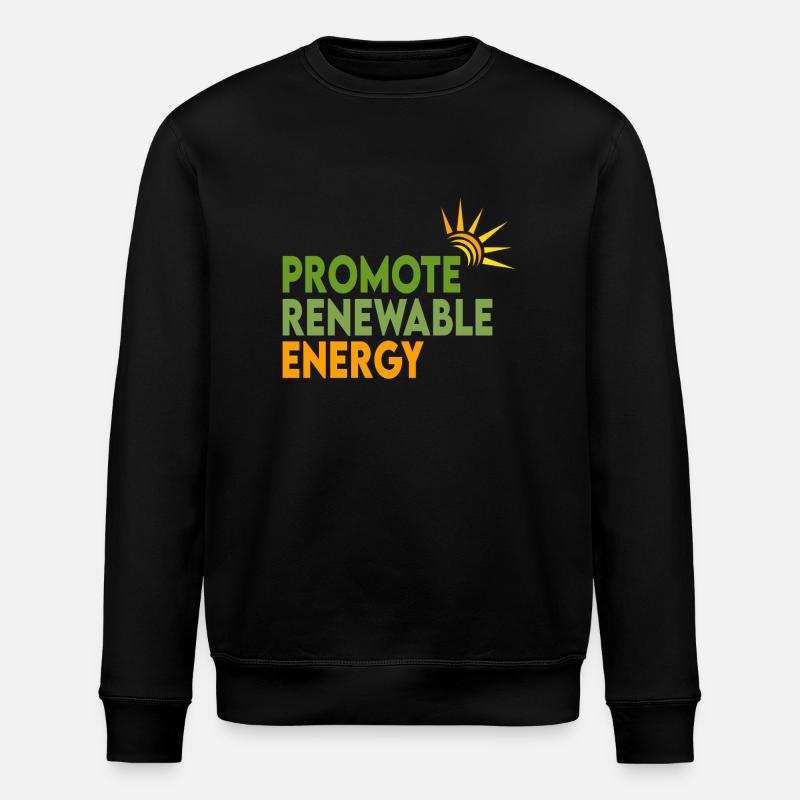 Renewable energies - Stanley/Stella ROLLER Unisex Organic Sweatshirt - black