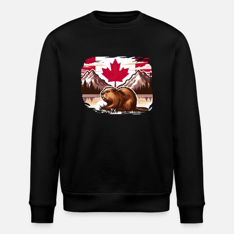 Canada Bieber 4 - Stanley/Stella ROLLER Unisex Organic Sweatshirt - black