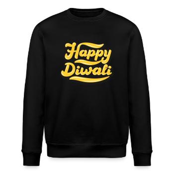 Frohes Diwali | Diwali | Kunst 02 - Stanley/Stella Unisex Bio-Sweatshirt ROLLER - Schwarz - Vorne - Nik (191cm)