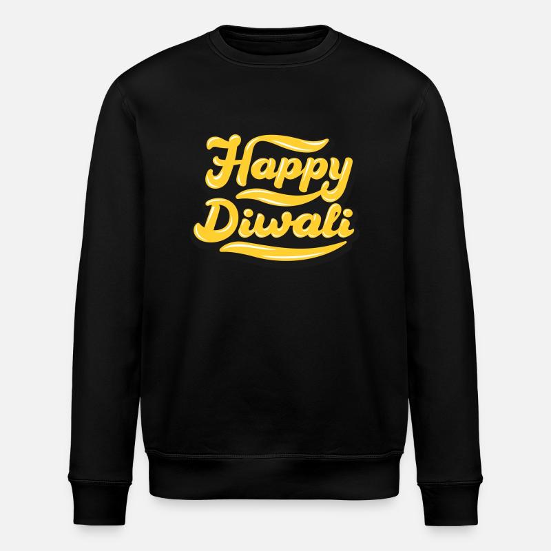 Joyeux Diwali | Diwali | Réf. 02 - Sweat bio ROLLER Stanley/Stella Unisexe - noir