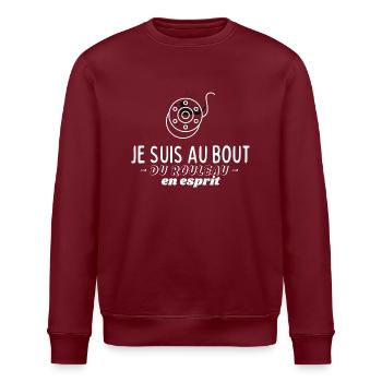 I'm at the end of my rope in my head - Stanley/Stella ROLLER Unisex Organic Sweatshirt - burgundy - Front - Nik (191cm)