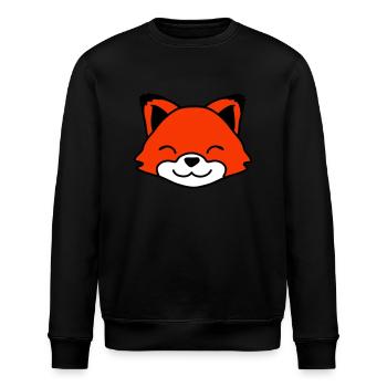Fuchs Rotfuchs Wildes Tier Schlauer Wald Bewohner - Stanley/Stella Unisex Bio-Sweatshirt ROLLER - Schwarz - Vorne - Nik (191cm)