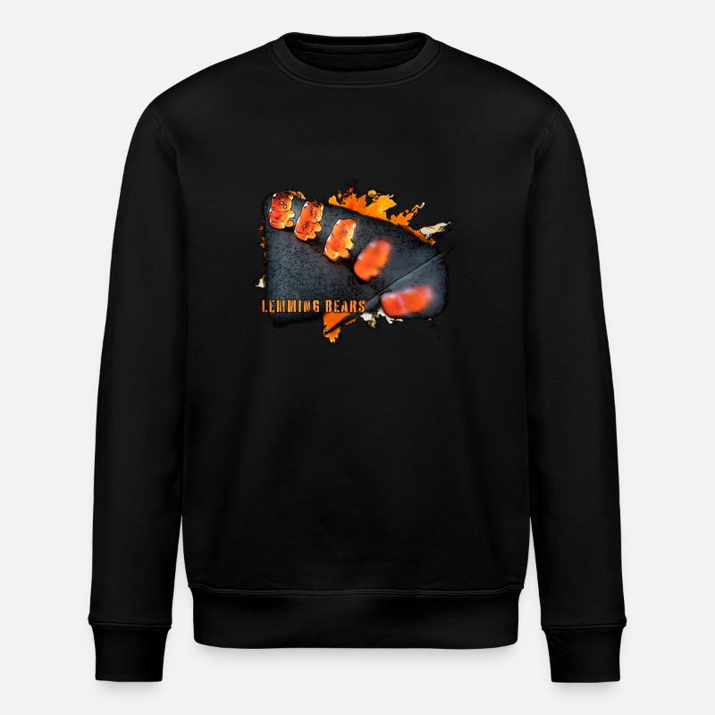 Lemming Bären - Stanley/Stella Unisex Bio-Sweatshirt ROLLER - Schwarz