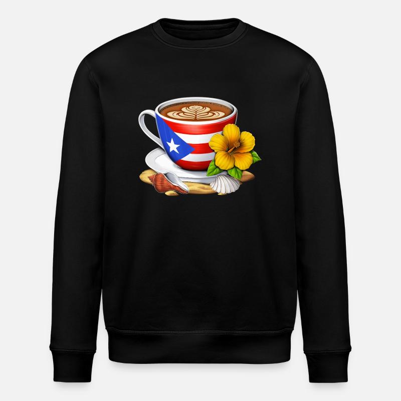 Puerto Rico Coffee - Stanley/Stella ROLLER Unisex Organic Sweatshirt - black