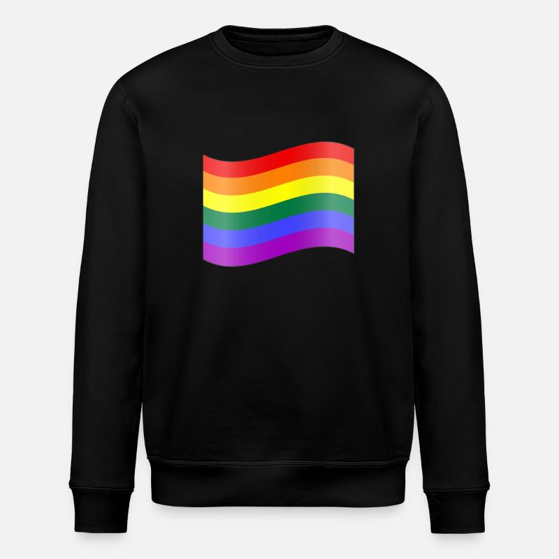 Drapeau arc-en-ciel - Sweat bio ROLLER Stanley/Stella Unisexe - noir