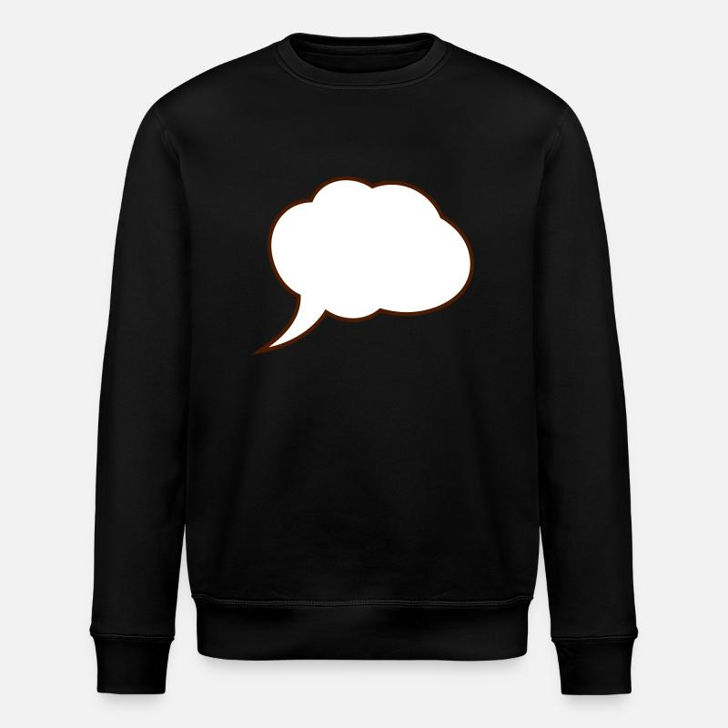 2541614 15461264 speech bubble - Stanley/Stella ROLLER Unisex Organic Sweatshirt - black