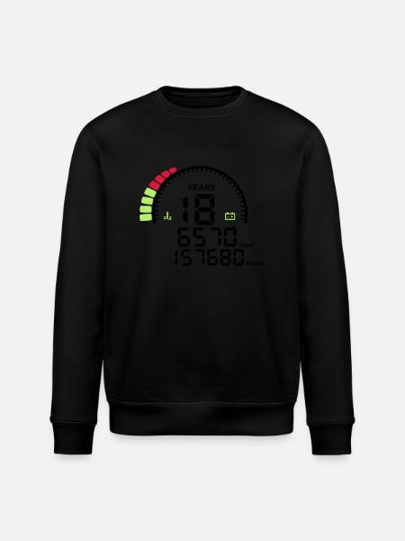 counter anniversary years 18 years - Stanley/Stella ROLLER Unisex Organic Sweatshirt - black