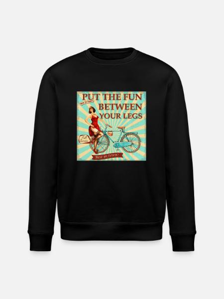 Bicycle - Put the fun between your legs - Stanley/Stella ROLLER Unisex Organic Sweatshirt - black