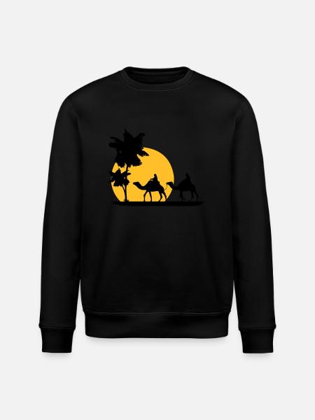 Camel - Kamel - Dromedar - Karawane - Stanley/Stella Unisex Bio-Sweatshirt ROLLER - Schwarz