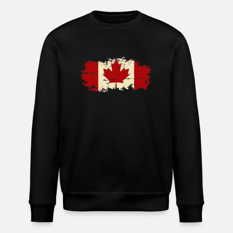 Canada Canadian Flag,Background Celebration Art - Stanley/Stella ROLLER Unisex Organic Sweatshirt - black