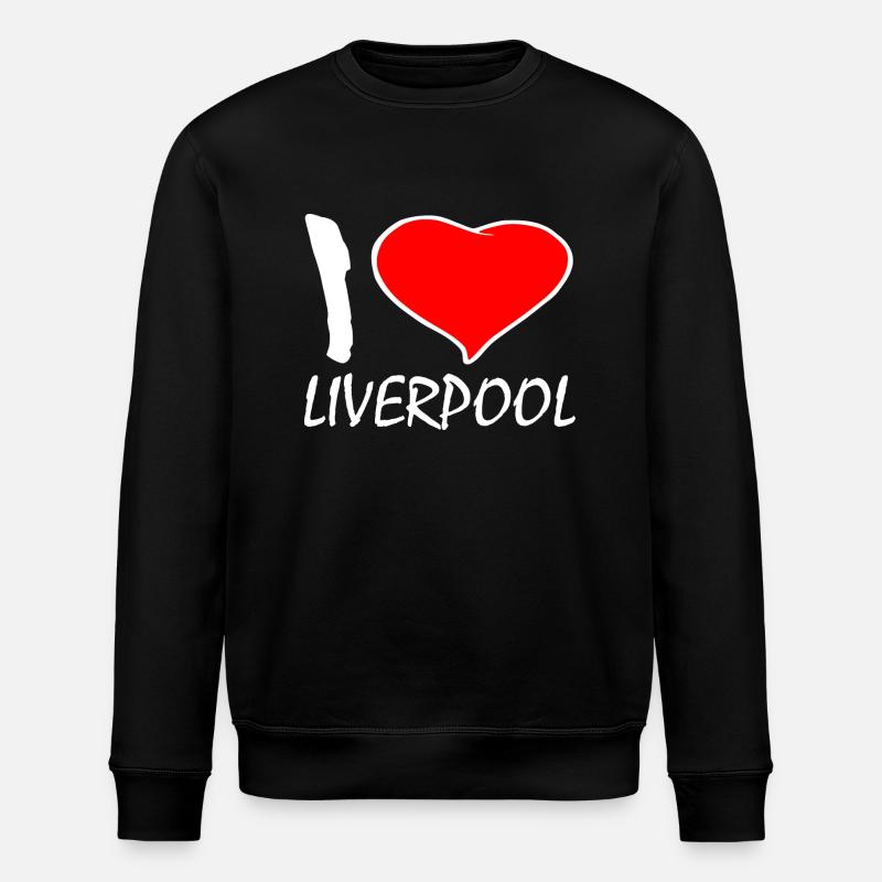 I LOVE LIVERPOOL - Stanley/Stella ROLLER Unisex Organic Sweatshirt - black