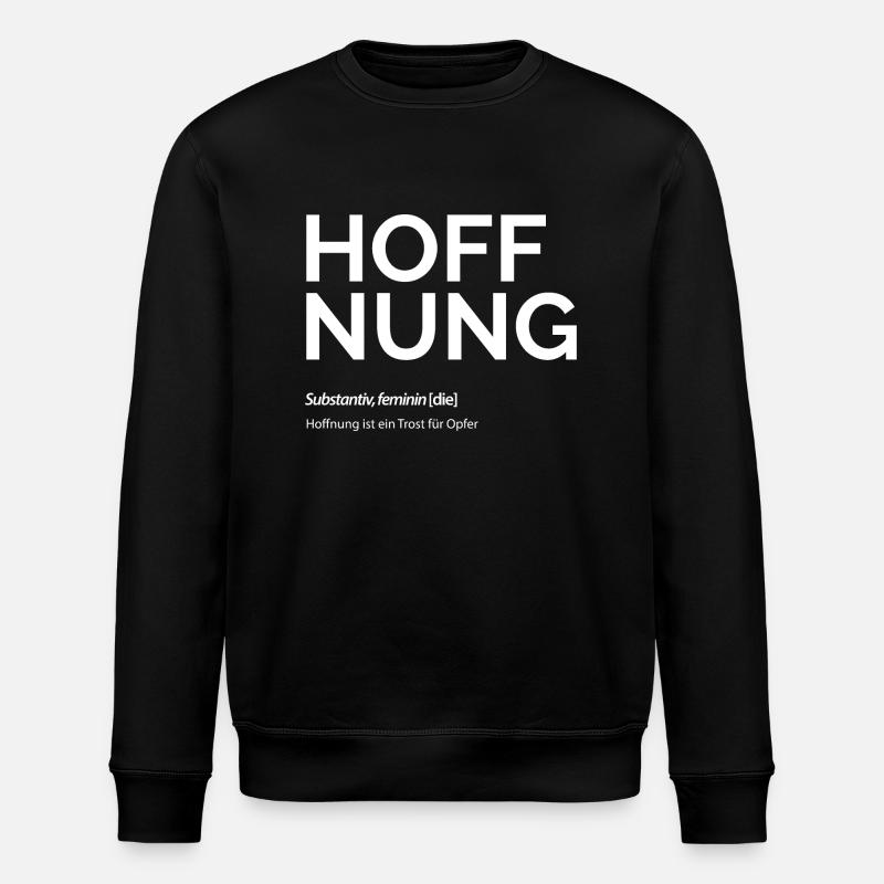 Hoffnung - Stanley/Stella Unisex Bio-Sweatshirt ROLLER - Schwarz