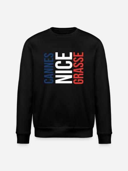 Triangle Cannes Nice Grasse - Stanley/Stella ROLLER Unisex Organic Sweatshirt - black