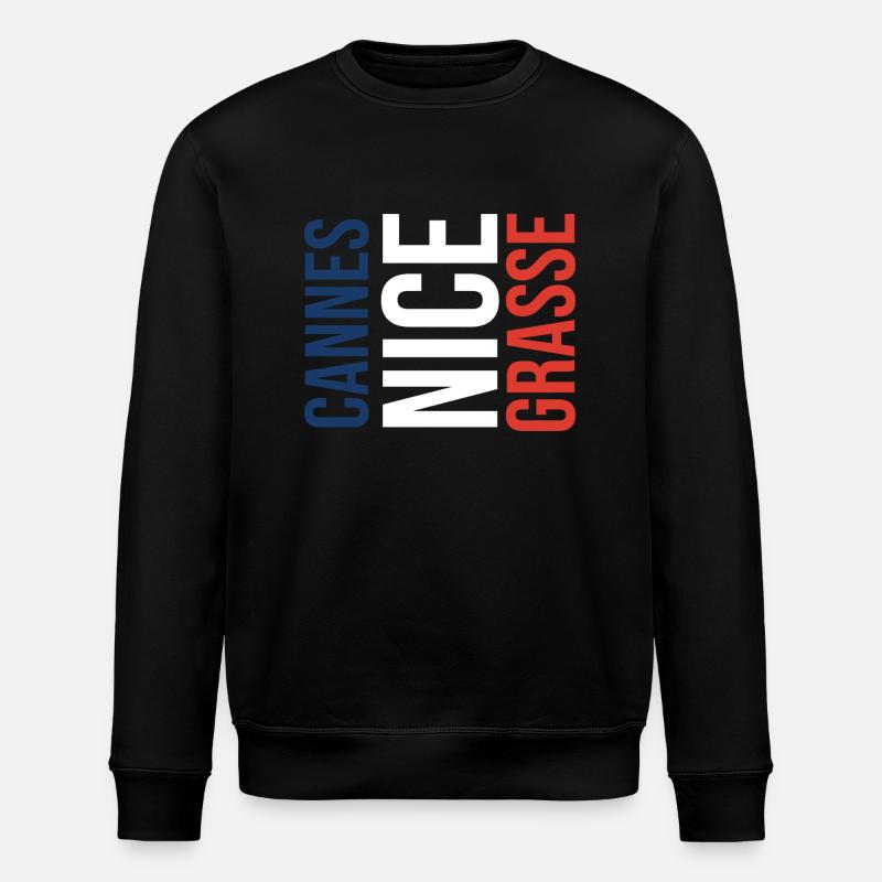 Triangle Cannes Nice Grasse - Sweat bio ROLLER Stanley/Stella Unisexe - noir