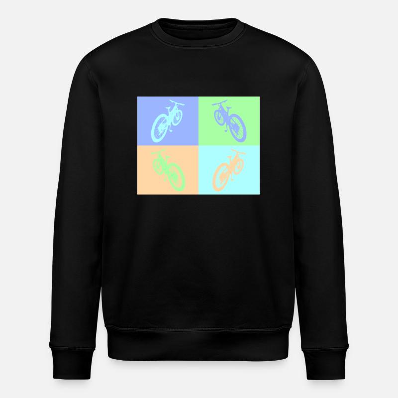 MTB Pop Art pastel - Stanley/Stella Unisex Bio-Sweatshirt ROLLER - Schwarz