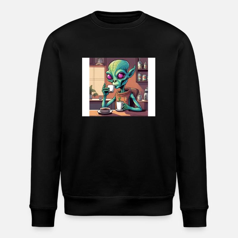 L’amour du café extraterrestre - Sweat bio ROLLER Stanley/Stella Unisexe - noir