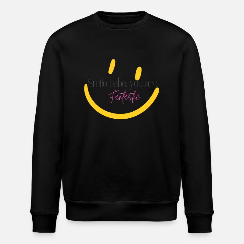 Lächeln Babe fantastisch - Stanley/Stella Unisex Bio-Sweatshirt ROLLER - Schwarz