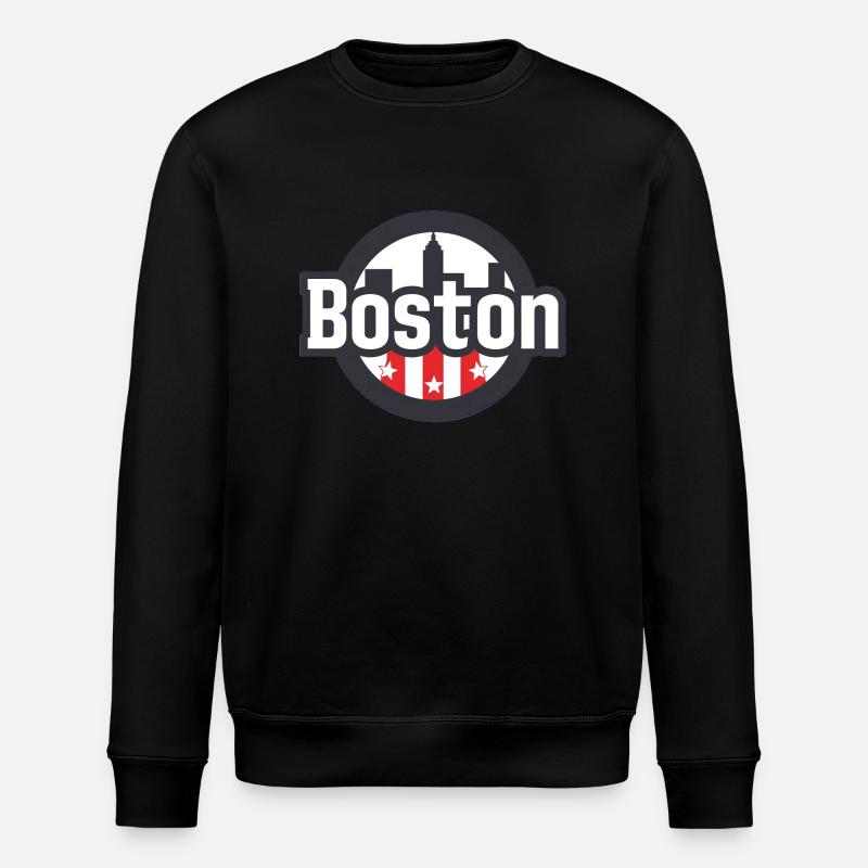 Boston USA Geschenk - Stanley/Stella Unisex Bio-Sweatshirt ROLLER - Schwarz