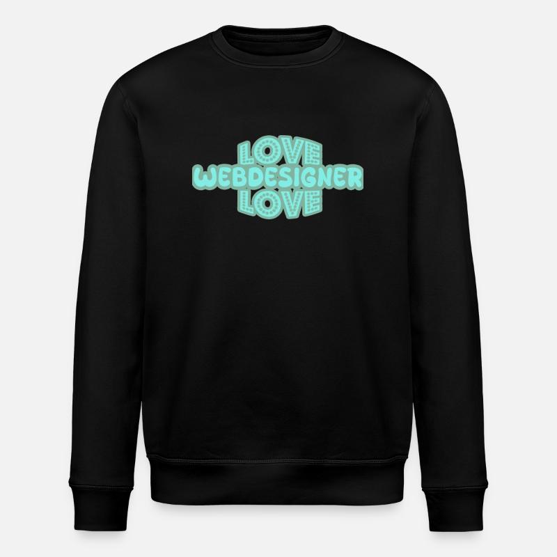 Webdesigner als Spruch - Stanley/Stella Unisex Bio-Sweatshirt ROLLER - Schwarz