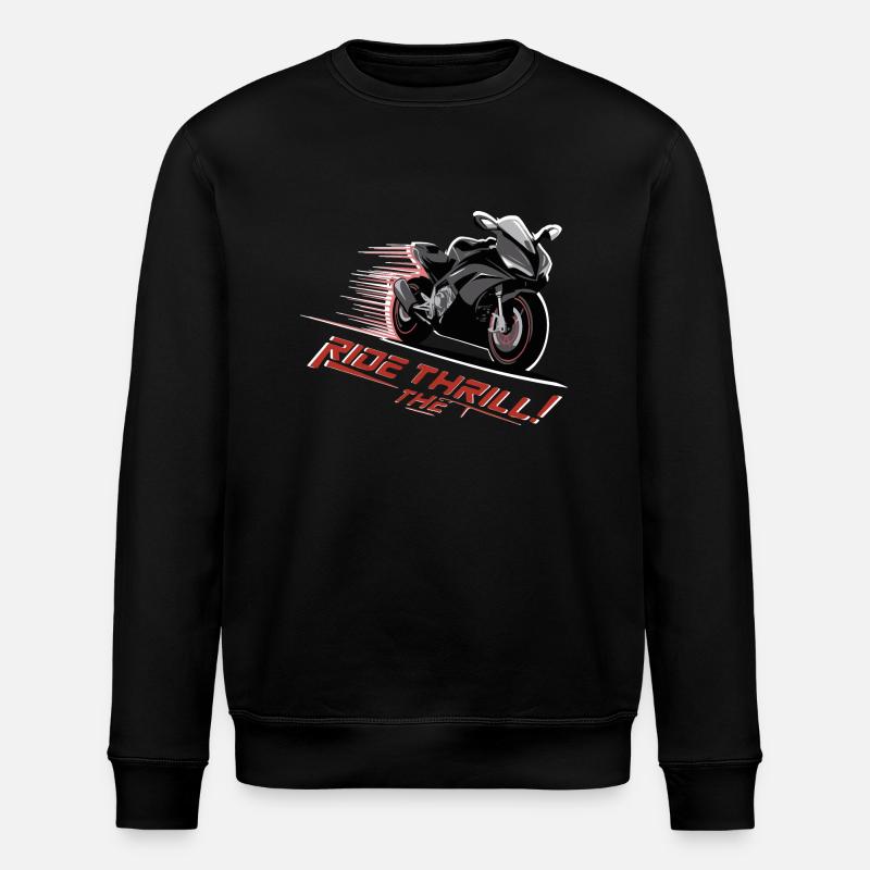 SURFEZ SUR LE FRISSON - Sweat bio ROLLER Stanley/Stella Unisexe - noir