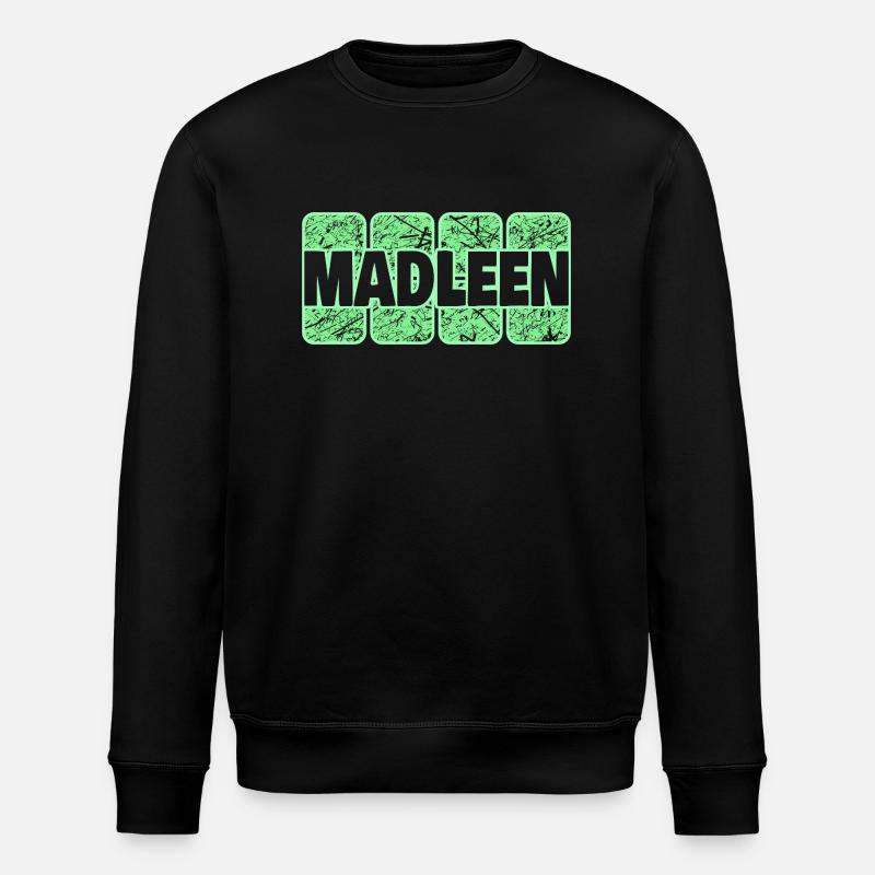 First name Madleen - Stanley/Stella ROLLER Unisex Organic Sweatshirt - black