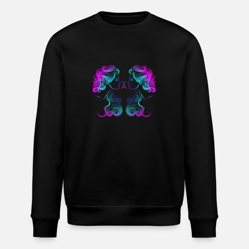zwillinge Zeichenfläche 1 - Stanley/Stella Unisex Bio-Sweatshirt ROLLER - Schwarz