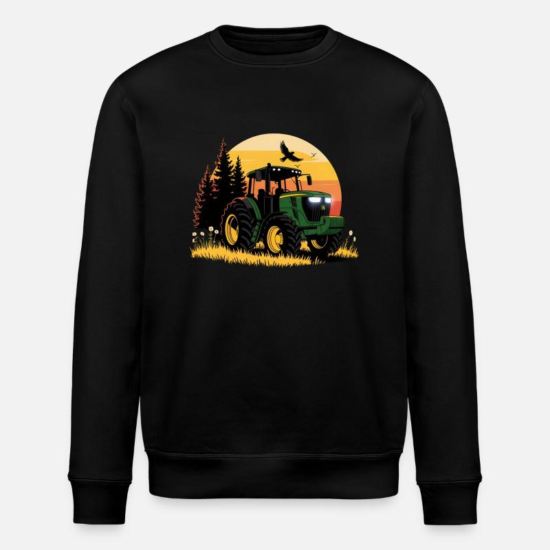 Tractor - Tug - Farmer - Stanley/Stella ROLLER Unisex Organic Sweatshirt - black