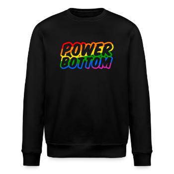 Power Bottom Shirt - Stanley/Stella Unisex Bio-Sweatshirt ROLLER - Schwarz - Vorne - Nik (191cm)