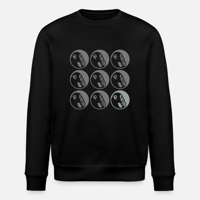 Denkeraffe Pattern - Stanley/Stella ROLLER Unisex Organic Sweatshirt - black