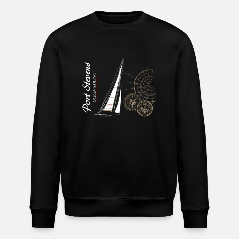 Segelboot - Stanley/Stella Unisex Bio-Sweatshirt ROLLER - Schwarz