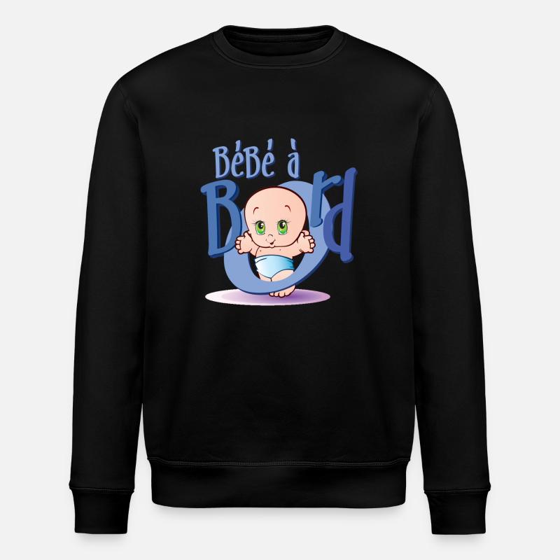 Bébé à bord - Sweat bio ROLLER Stanley/Stella Unisexe - noir