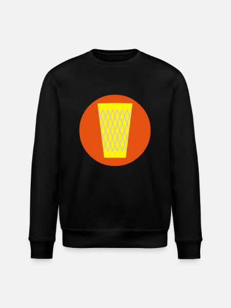 Apfelwein Glas _Geripptes - Stanley/Stella Unisex Bio-Sweatshirt ROLLER - Schwarz