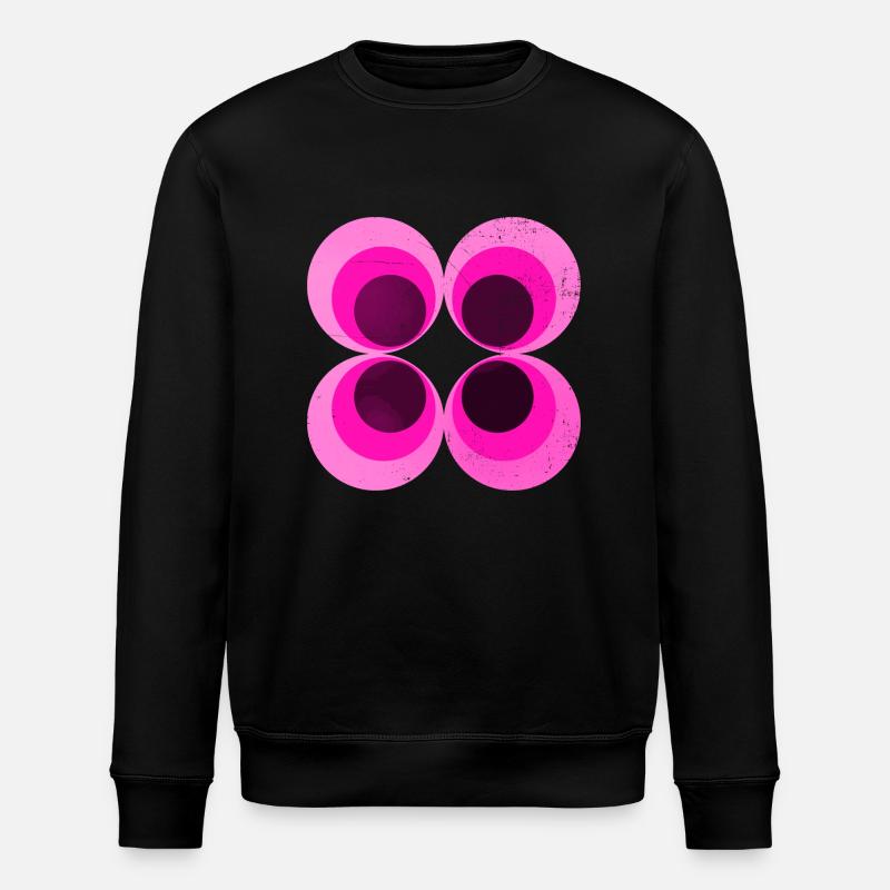 70s-tapete-siebziger-lila - Stanley/Stella Unisex Bio-Sweatshirt ROLLER - Schwarz