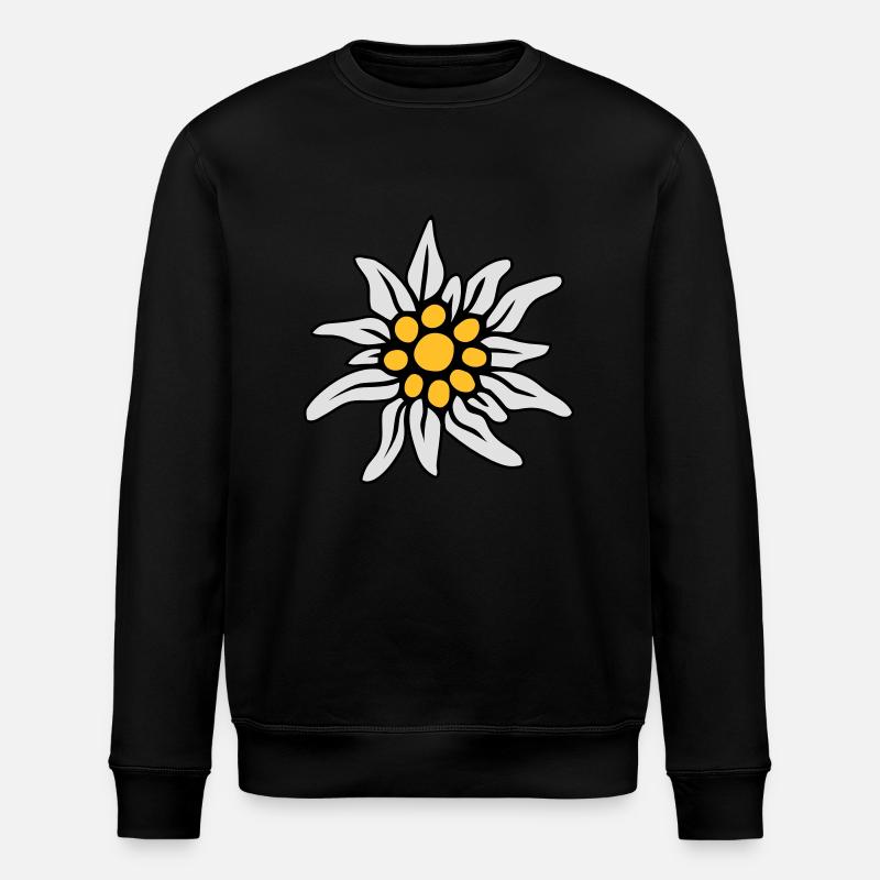 EDELWEISS BLOSSOM - Sweat bio ROLLER Stanley/Stella Unisexe - noir
