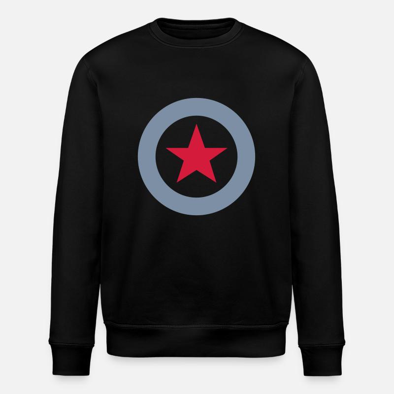 encerclé étoiles / circled star (2c) - Sweat bio ROLLER Stanley/Stella Unisexe - noir