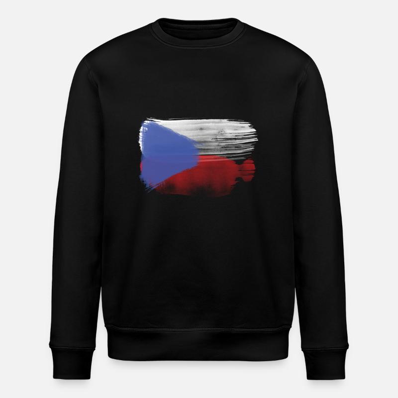 Tschechische flagge - Stanley/Stella Unisex Bio-Sweatshirt ROLLER - Schwarz