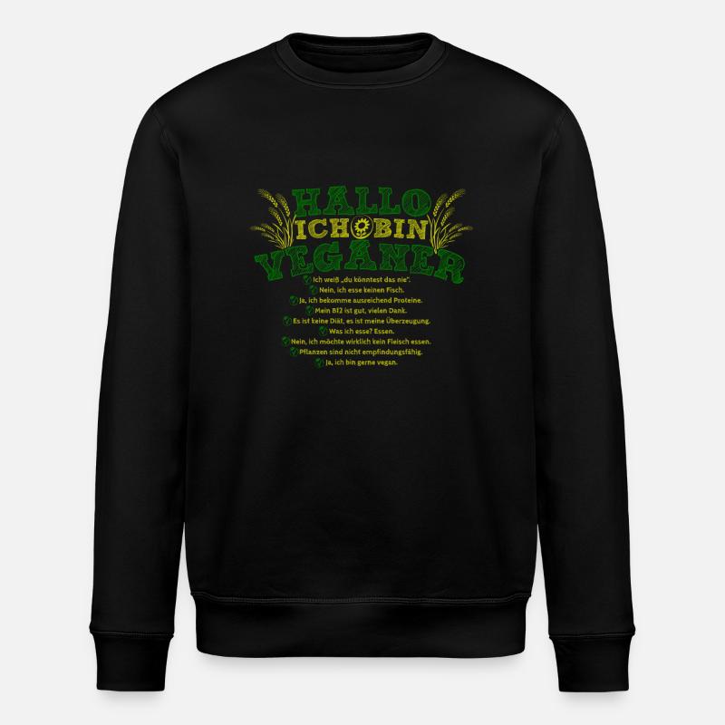 Veganer - Stanley/Stella Unisex Bio-Sweatshirt ROLLER - Schwarz