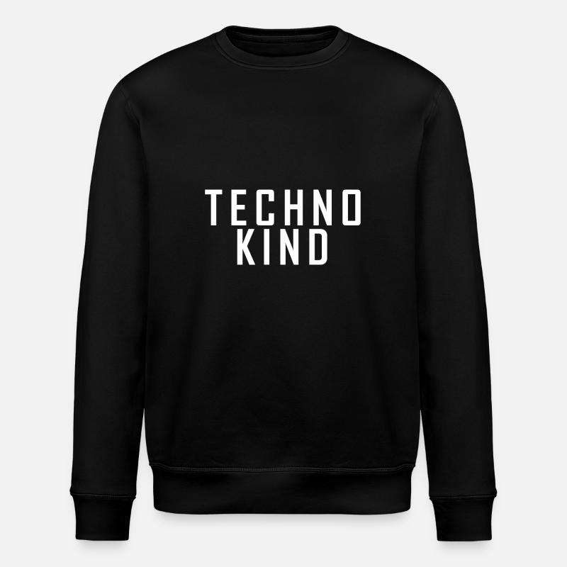 Techno Kind weiß - Stanley/Stella Unisex Bio-Sweatshirt ROLLER - Schwarz