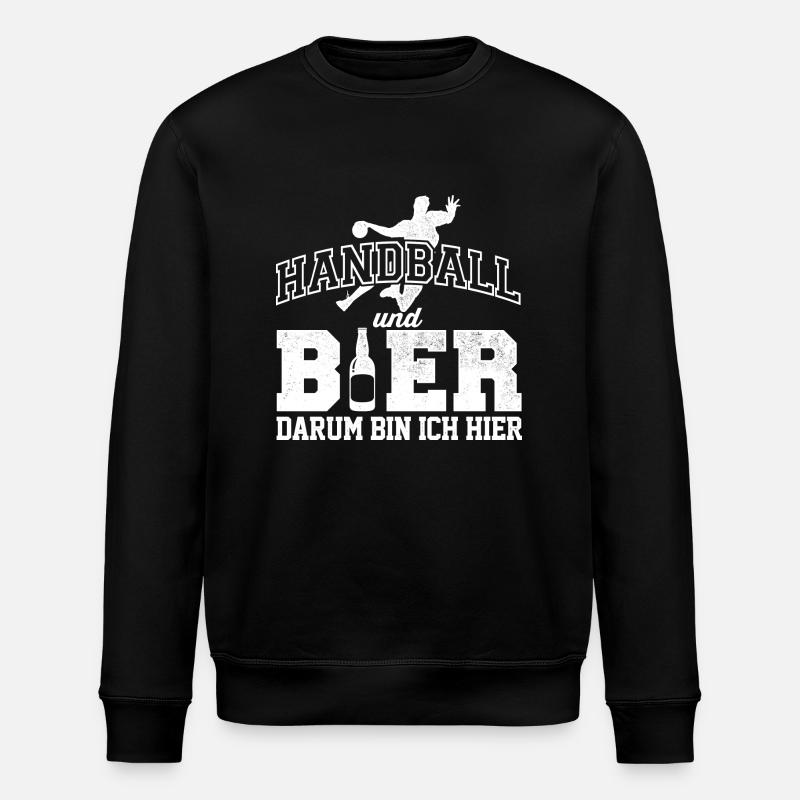 Handball und Bier - Stanley/Stella Unisex Bio-Sweatshirt ROLLER - Schwarz