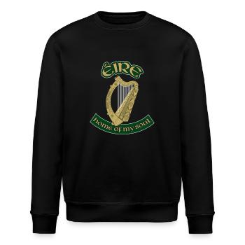 Éire – home of my soul - Stanley/Stella Unisex Bio-Sweatshirt ROLLER - Schwarz - Vorne - Nik (191cm)