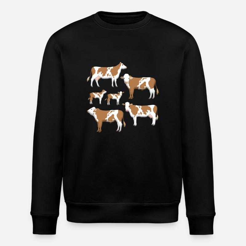 Sélection de bovins Simmental - Sweat bio ROLLER Stanley/Stella Unisexe - noir