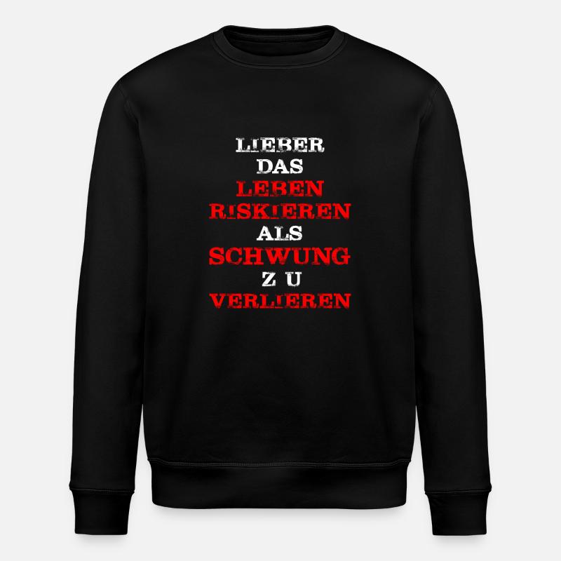 Leben Riskieren - Stanley/Stella Unisex Bio-Sweatshirt ROLLER - Schwarz