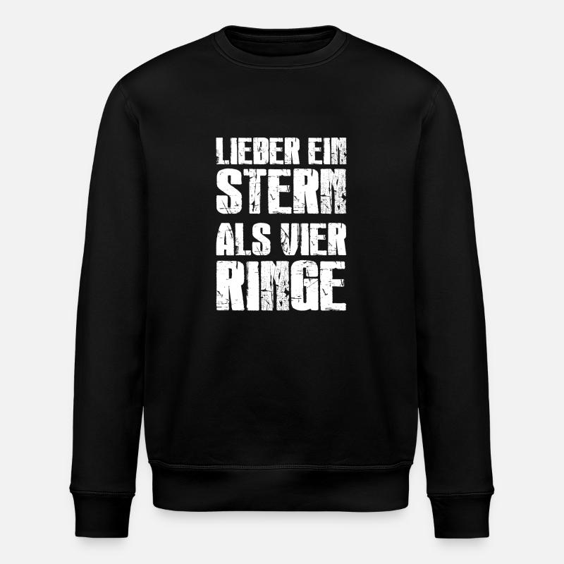 Lieber Stern als Ring - Stanley/Stella Unisex Bio-Sweatshirt ROLLER - Schwarz