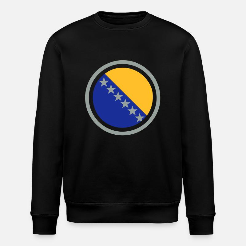 Bosnien Emblem - Stanley/Stella Unisex Bio-Sweatshirt ROLLER - Schwarz